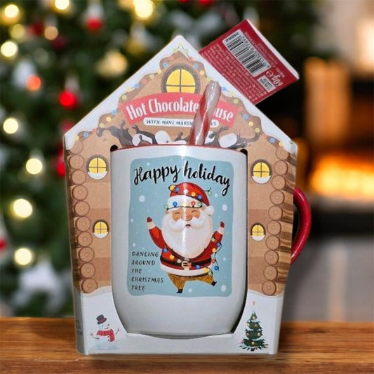 Becky’s Hot Chocolate House Geschenkset Kaffeebecher (inkl. Zuckerstange, Mini Marshmallows & Kakaomischung) 57g 🇳🇱