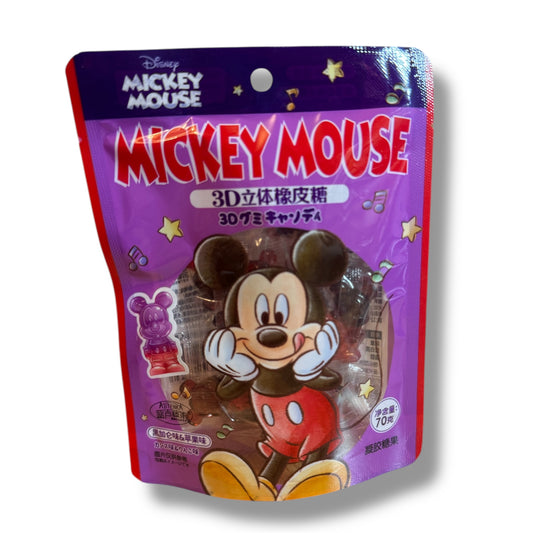 Peelable Gummies 3D Mickey Mouse Blackcurrant & Apple 70g 🇨🇳