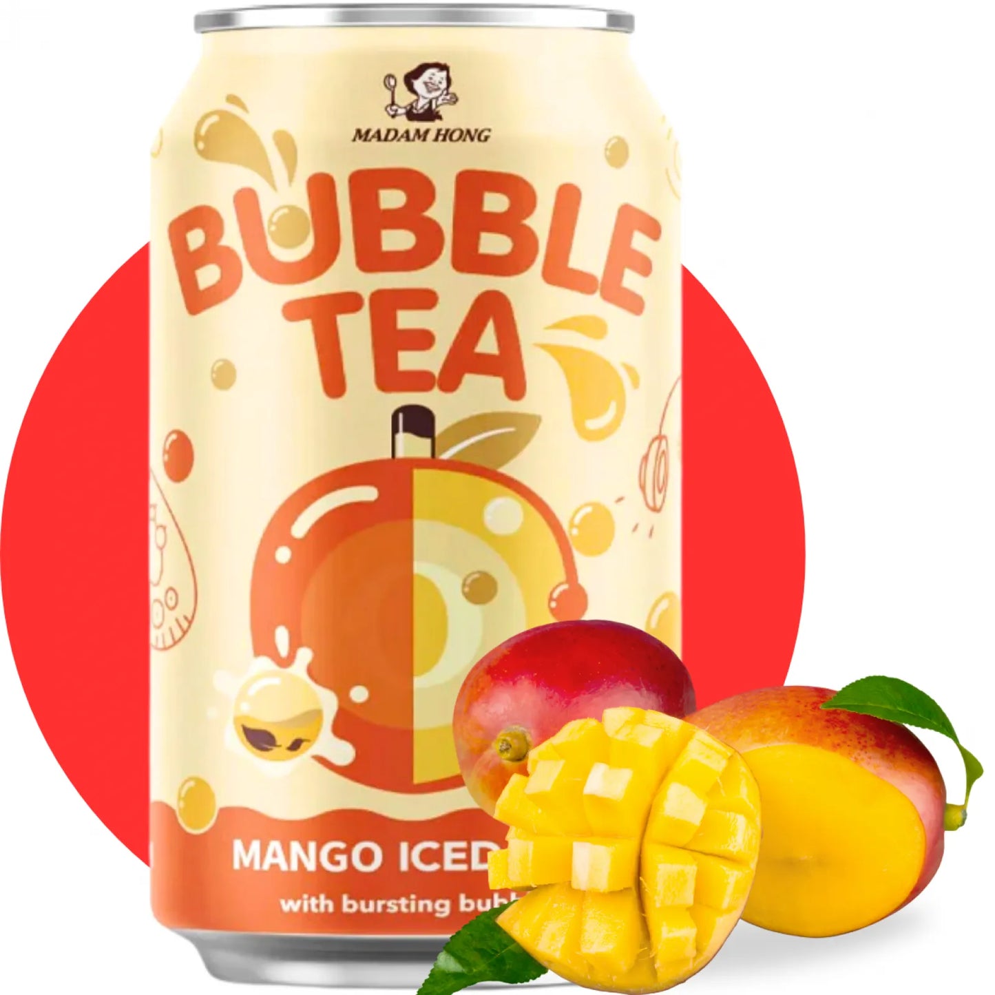 Madam Hong Bubble Tea - Mango Iced Tea 320ml