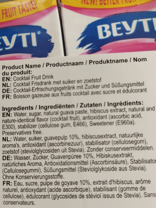 Beyti Tropicana Cocktail Juice 6x235ml 🇪🇬